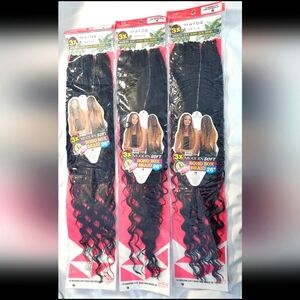 : 3 new pks of mayde 26" crochet soft boho box braids color 1B